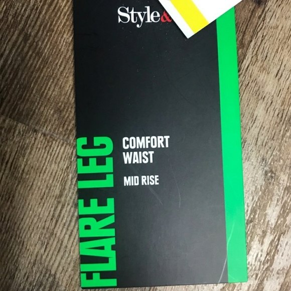 NWT Style & Co. Flare Leg Mid Rise Comfort Waist Pants brown clay M - Picture 4 of 7